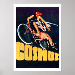 Poster da bicicleta do cosmos do vintage