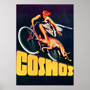 Poster da bicicleta do cosmos do vintage