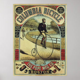Poster da bicicleta do Farthing da moeda de um