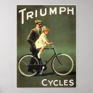 Poster da bicicleta do vintage:  Ciclos de Triumph
