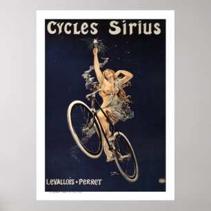 Poster da bicicleta do vintage - ciclos Sirius -