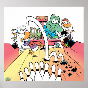 Poster da boliche do Pin do pântano dez
