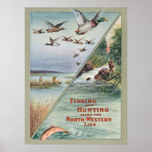 Poster da Caça-Pesca do vintage