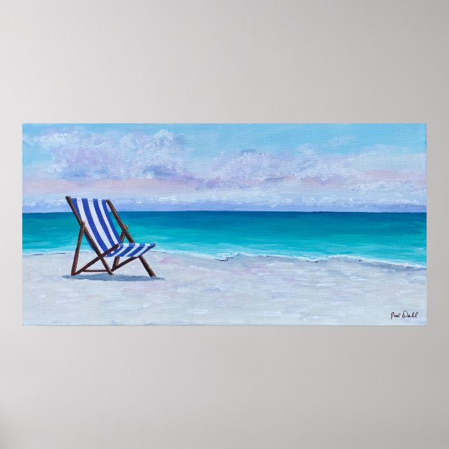 Poster da Cadeira Real Azul - por just Dahl (Frente)