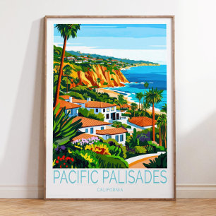 Poster da Califórnia em Palisades do Pacífico, Pal