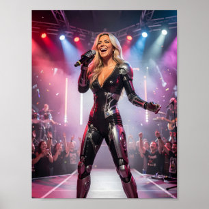 Poster da Cantora do Estágio Futurista Radiante