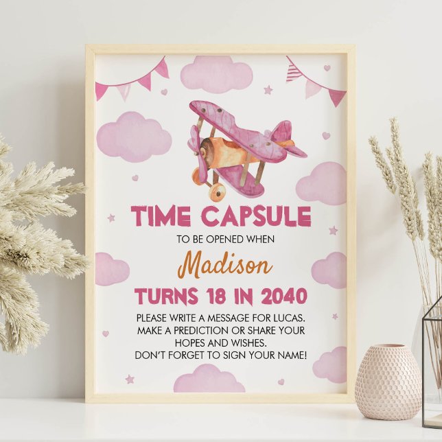 Poster da Cápsula de Aniversário Rosa do Avião Vin (Criador carregado)