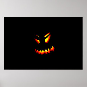 Poster da cara da Jack-O-Lanterna do Dia das