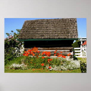 Poster da casa de campo do jardim