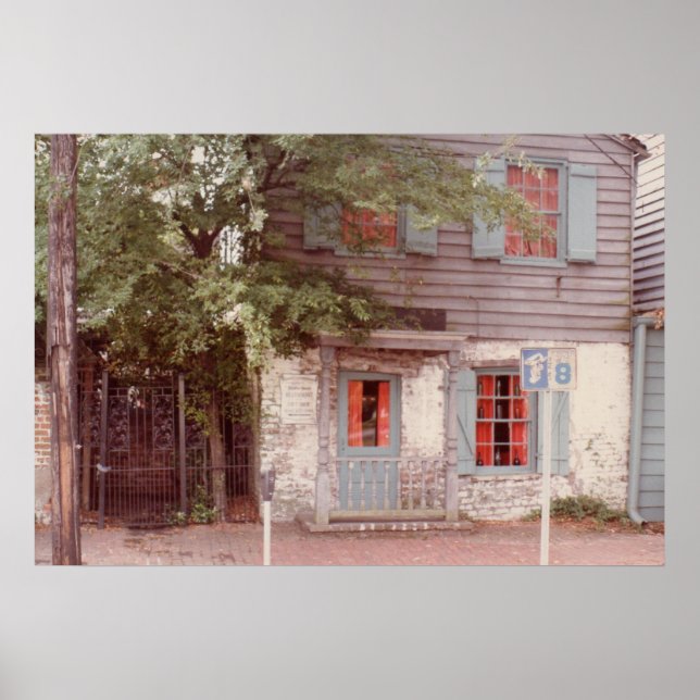 Poster da casa mais antiga Savannah Ga (Frente)