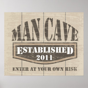 Poster da caverna do homem - estabelecido 2011