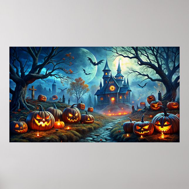 Poster da cena de arte do Halloween (Frente)