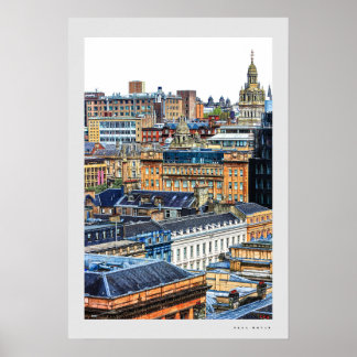 Poster da cena urbana de Glasgow