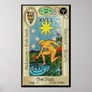 Póster ~ da chave 17 de Ifdawn Deepdream Tarot a estrela