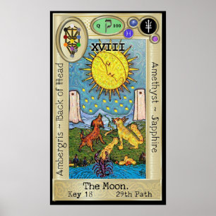 Póster ~ da chave 18 de Ifdawn Deepdream Tarot a lua