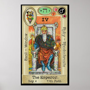 Poster ~ da chave 4 de Ifdawn Deepdream Tarot o imperador