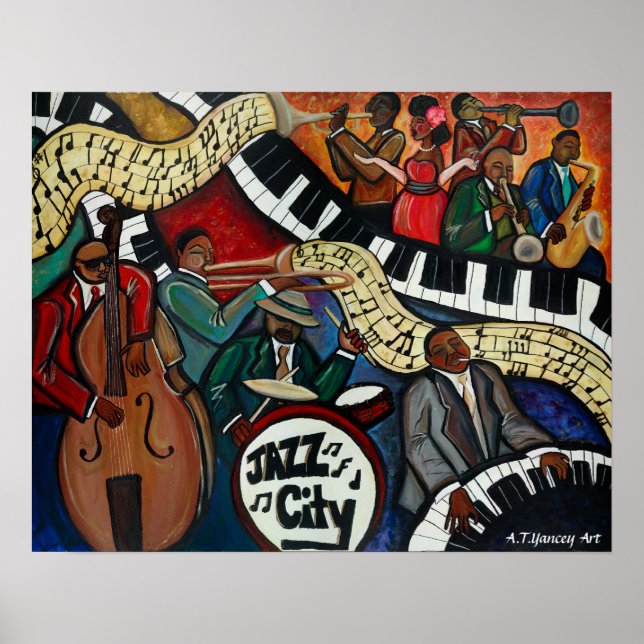 Poster da cidade de Jazz (Frente)