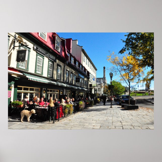 Poster da Cidade do Quebec Street no Vieux (Frente)