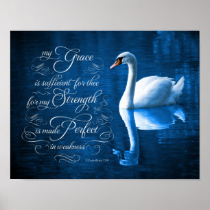 Poster da cisne muda do verso da bíblia da