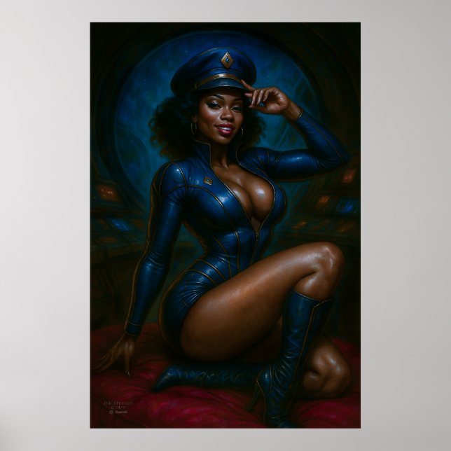 Poster da Comandante Gail Kween | Pinup de Ficção  (Frente)