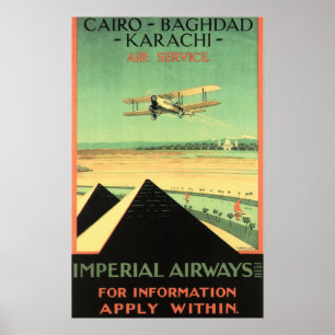 Poster da companhia aérea IMPERIAL AIRWAYS Air Se