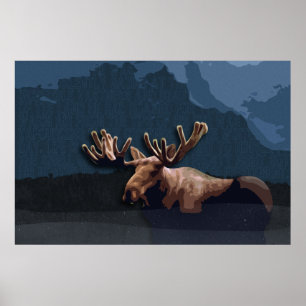 Poster da conversa dos alces ou impressão das