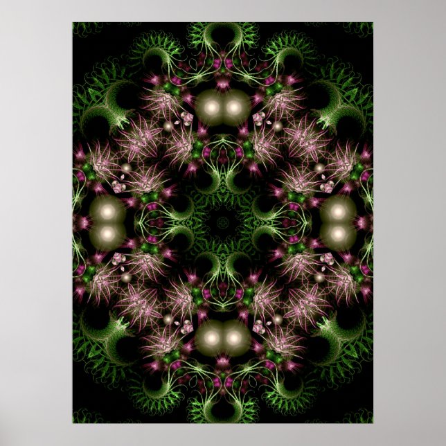 poster da coroa fractal (Frente)