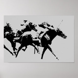 Poster da corrida de cavalos