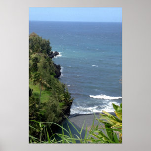 Poster da costa do Havaí