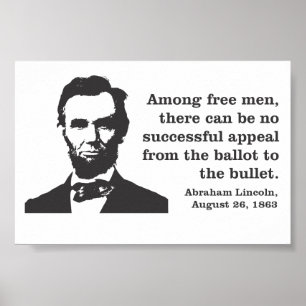 Poster da democracia de Abraham Lincoln