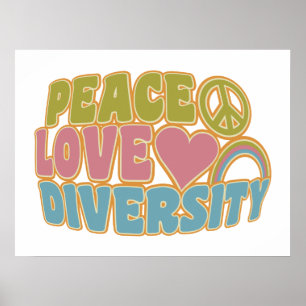 Poster da DIVERSIDADE do AMOR da PAZ