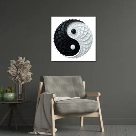 Poster da Dualidade Energética Yin Yang Chinesa