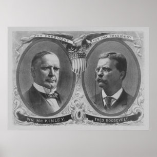 Poster da eleição de McKinley e de Roosevelt
