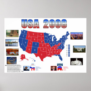 Poster da eleição presidencial dos EUA 2008
