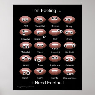 Poster da emoção do futebol