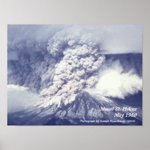 Poster da erupção de Mount Saint Helens