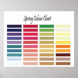 Poster da escala de cores do primavera