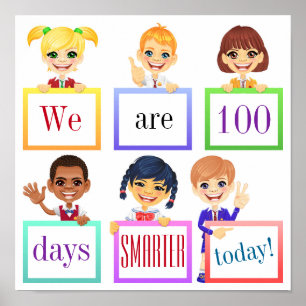 poster da escola de 100 dias