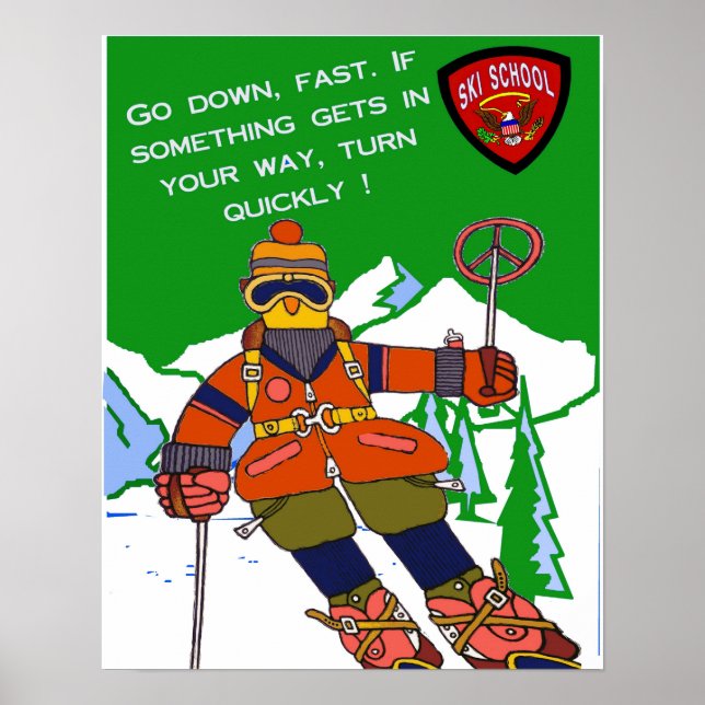 Poster da Escola de Esqui (Frente)