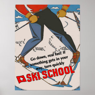 Poster da Escola de Esqui