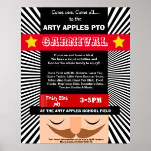 Poster da escola justa da Pta do verão do carnaval poste