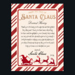 Poster Da escrivaninha do Papai Noel<br><div class="desc">Traga magia para sua época de Natal com esta carta de Papais noeis,  da mesa de Papais noeis,  totalmente personalizável e editável. Avise ao seu filho que os Papais noeis vão visitar o seu pequeno. Personalize esta carta mágica do telegrama dos Papais noeis.</div>