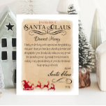 Poster Da escrivaninha do Papai Noel Papais noeis de Vint<br><div class="desc">Traga magia para sua época de Natal com esta carta de Papais noeis,  da mesa de Papais noeis,  totalmente personalizável e editável. Avise ao seu filho que os Papais noeis vão visitar o seu pequeno. Personalize esta carta mágica do telegrama dos Papais noeis.</div>
