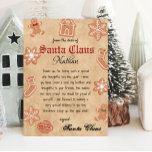 Poster Da escrivaninha do Papai Noel Papais noeis de Vint<br><div class="desc">Traga magia para sua época de Natal com esta carta de Papais noeis,  da mesa de Papais noeis,  totalmente personalizável e editável. Avise ao seu filho que os Papais noeis vão visitar o seu pequeno. Personalize esta carta mágica do telegrama dos Papais noeis.</div>