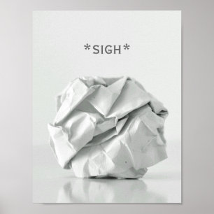 Poster da esfera de papel amassado