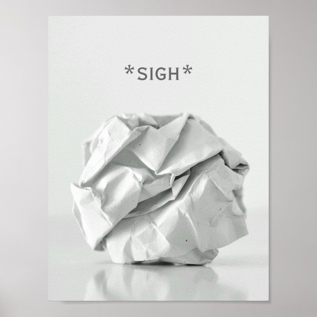 Poster da esfera de papel amassado (Frente)