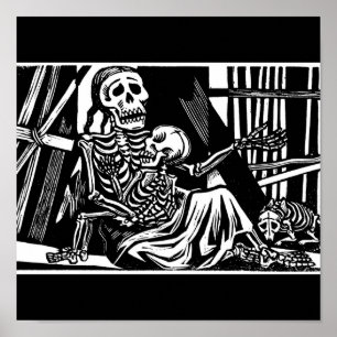 Póster Da "esqueletos mãe e da criança" por Leopoldo