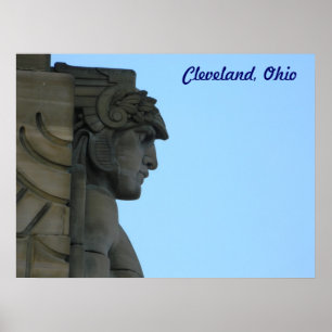 Poster da estátua da ponte do art deco de