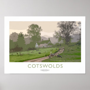 Poster da estrada de ferro de Cotswolds