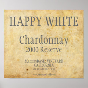 Poster da etiqueta de Chardonnay